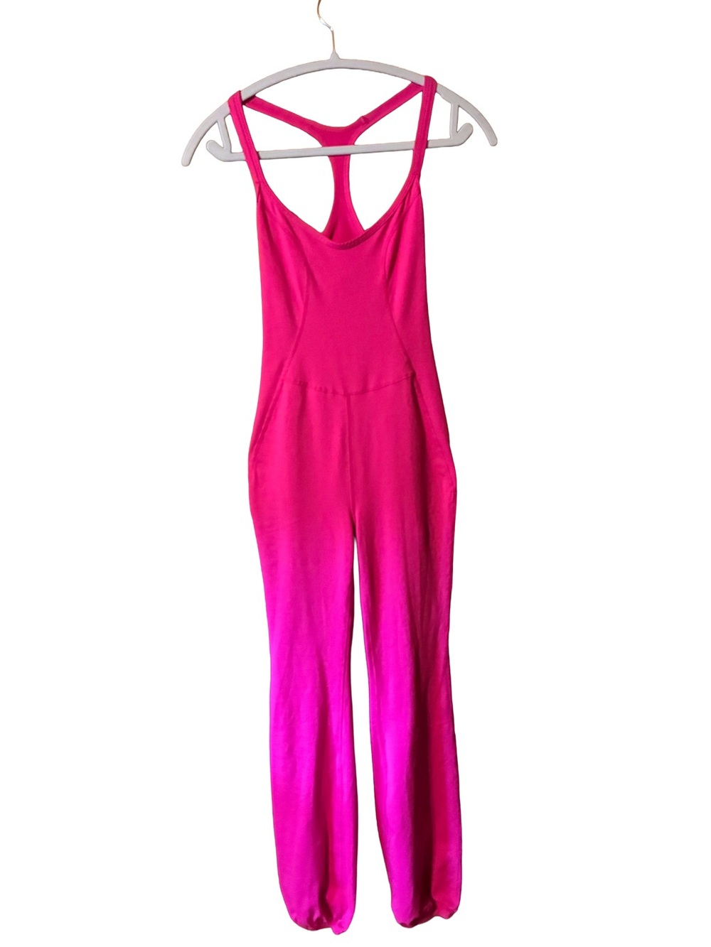 Free people Neon Pink Racerback Jumpsuit - Picture 2 of 3